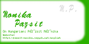 monika pazsit business card